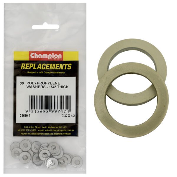Polypropylene Washer Assortment Refill - AIMS Industrial Supplies