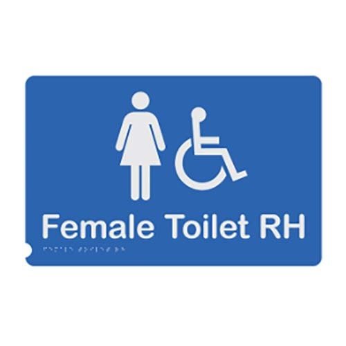 Premium Braille Sign - Female Access Toilet - AIMS Industrial Supplies