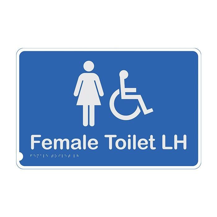 Premium Braille Sign - Female Access Toilet - AIMS Industrial Supplies