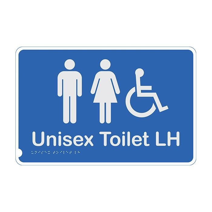 Premium Braille Sign - Unisex Toilet - AIMS Industrial Supplies