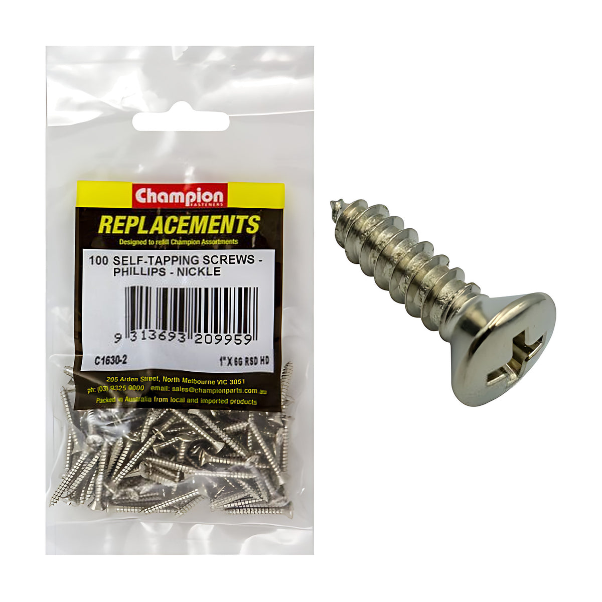 Raised Head Phillips Self Tapping Screw Refill