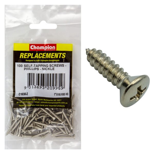 Raised Head Phillips Self Tapping Screw Refill - AIMS Industrial Supplies