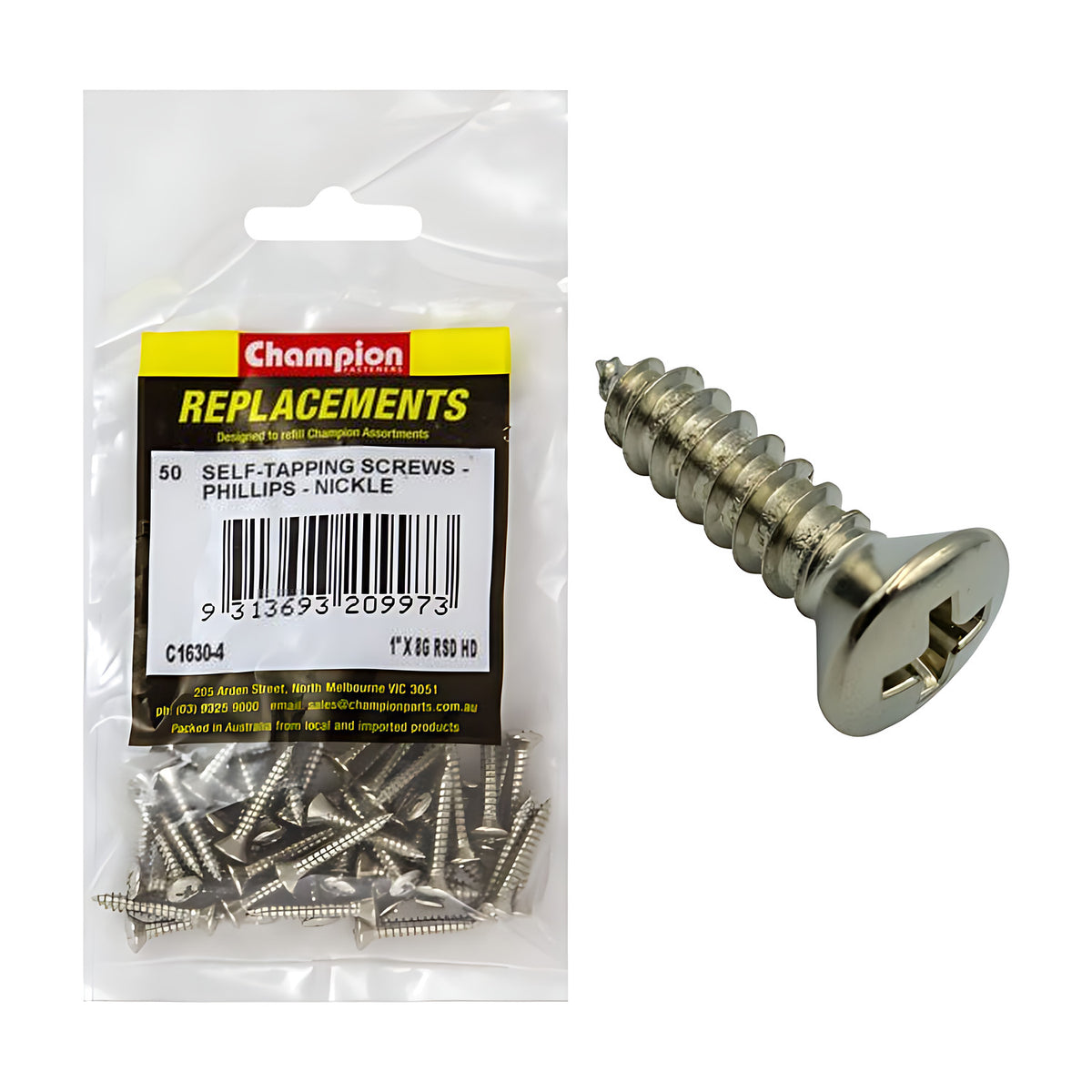 Raised Head Phillips Self Tapping Screw Refill
