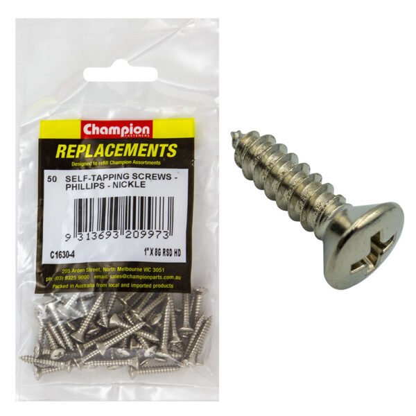 Raised Head Phillips Self Tapping Screw Refill - AIMS Industrial Supplies