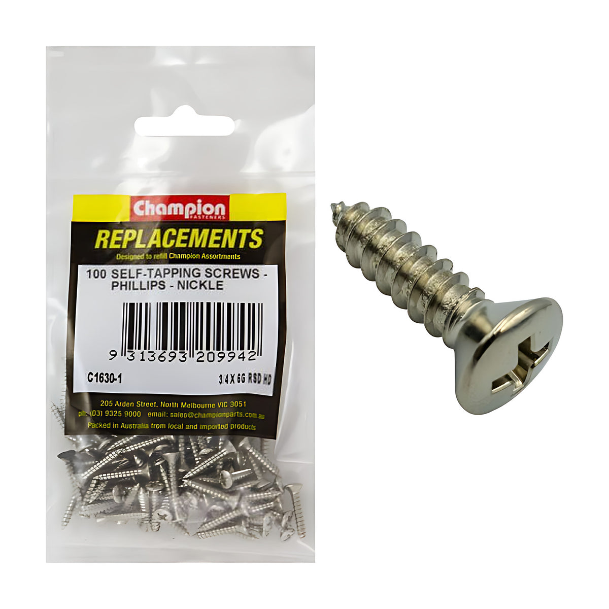 Raised Head Phillips Self Tapping Screw Refill