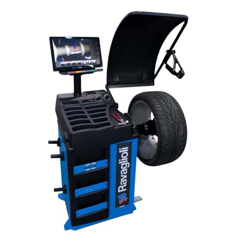 Ravaglioli G3.150WS Electronic Wheel Balancer With Laser Blade & Width Sonar - AIMS Industrial Supplies