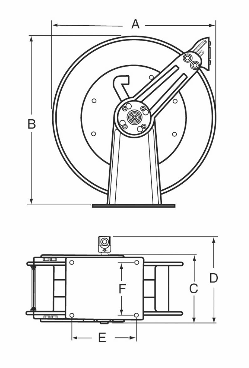Recoila 1/2" x 31m Blue Steel Spring Rewind Reel (No Hose) 82000OLP1062