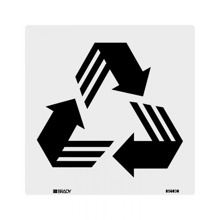 Recycling/Environment Sign - Recycling Graphic 150 x 150mm Self-Adhesive Vinyl