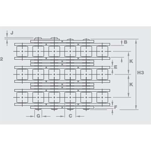 Renold 10B-3 Standard Roller Chain 10ft - British Standard Triplex - AIMS Industrial Supplies