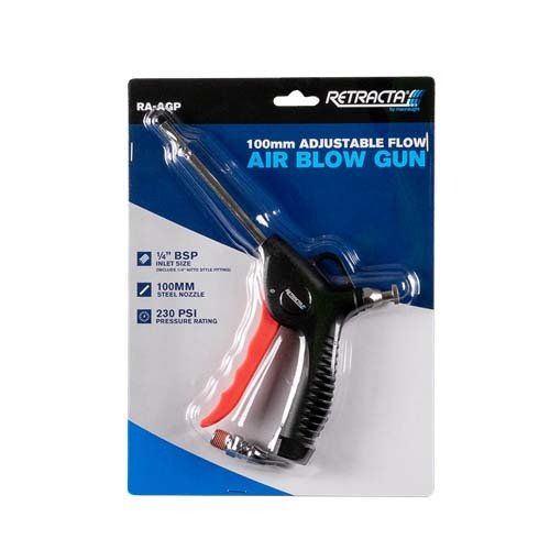 Retracta 100mm Adjustable Flow Air Blow Gun RA - AGP - AIMS Industrial Supplies