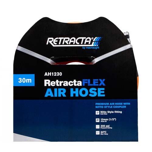 Retracta Flex Air Hose 1/2" x 30m With Nitto Style Coupler