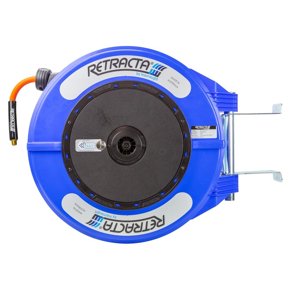 Retracta Flex R3 1/2" x 20m Air Hose Reel With RACR - Blue Case With Orange Hose