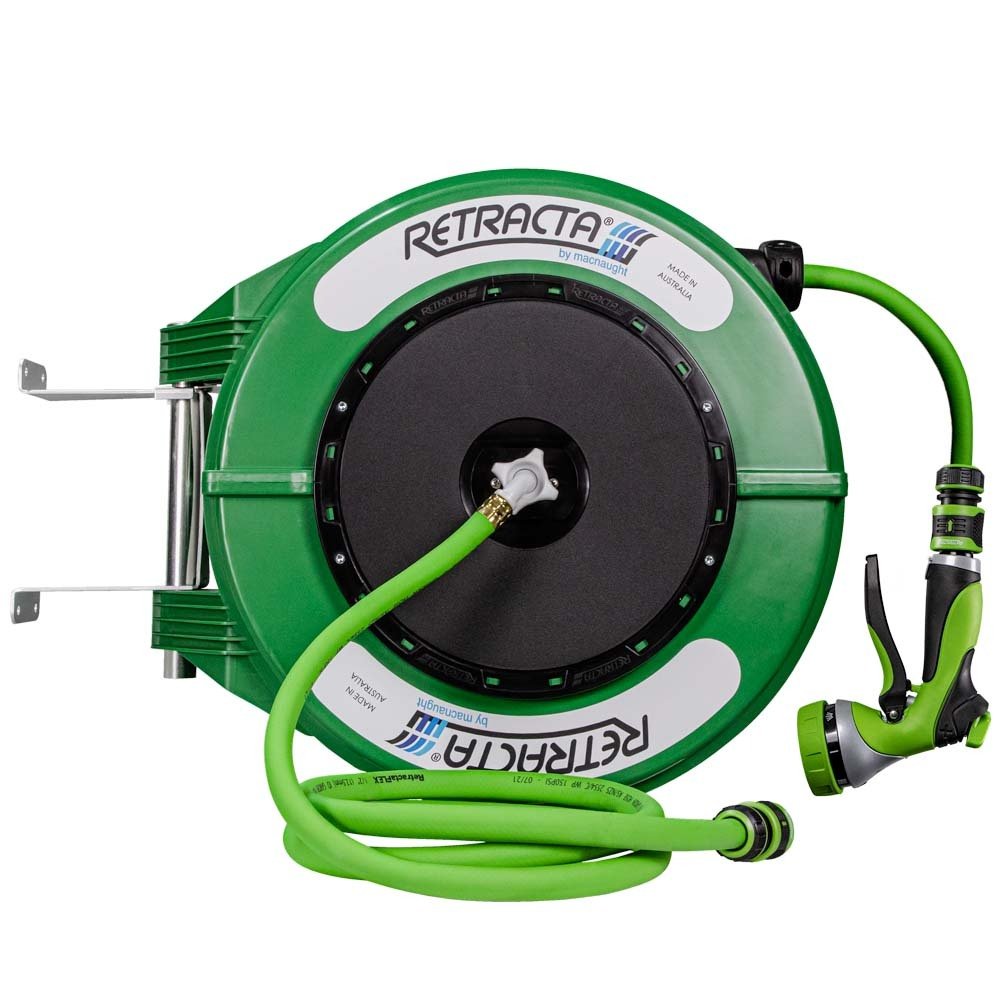 Retracta R3 1/2" x 18m Garden Hose Reel With RACR - Green Case - AIMS Industrial Supplies