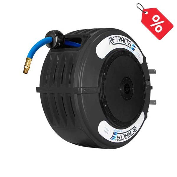 Retracta R3 1/2" x 20m Air & Water Hose Reel (Black) - AW420K-01