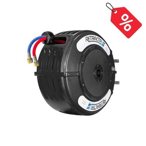 Retracta R3 3/16" x 15m Oxy & Acetylene Hose Reel (Black) - OA215K - 04 - AIMS Industrial Supplies