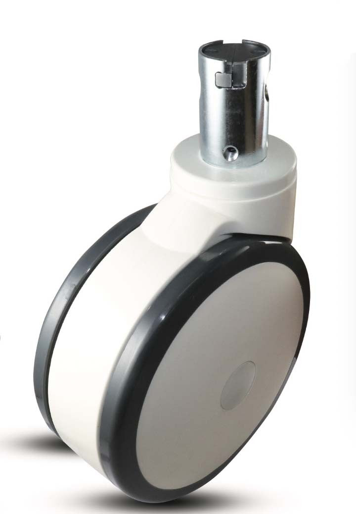 Rhombus 125 x 150mm Direction W/ Total Lock Twin Wheel Castor Urethane