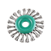 Rocket Steel Twist Knot Wheel 125 x 12mm x M22.2 - U125SS - AIMS Industrial Supplies