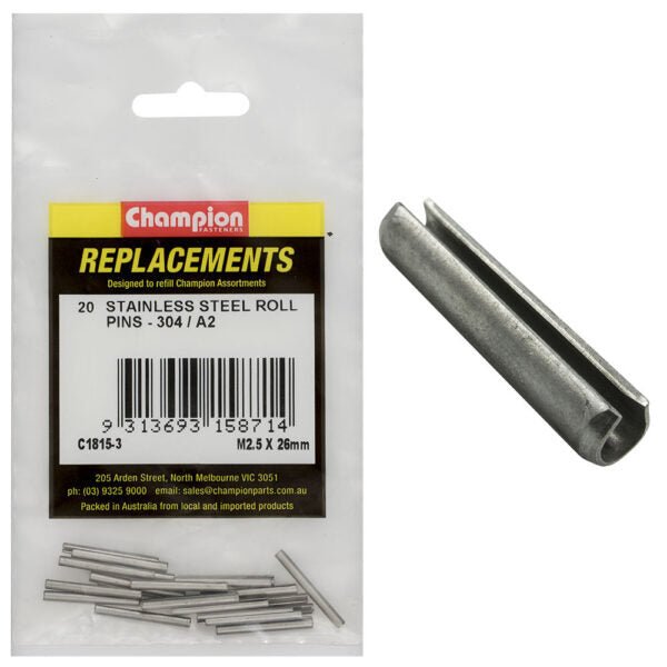 Roll Pin Metric Stainless Assortment Refill - AIMS Industrial Supplies