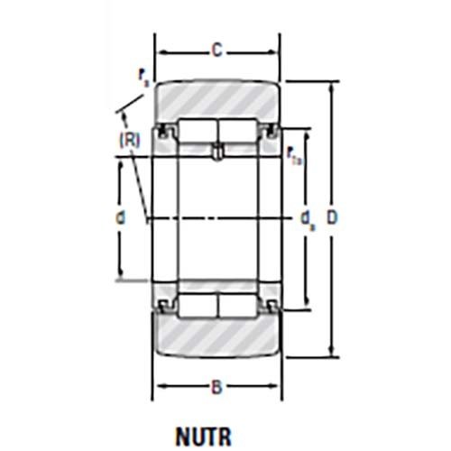 Roller Follower Full Comp Cylindrical Crowned Outer Ring - AIMS Industrial Supplies