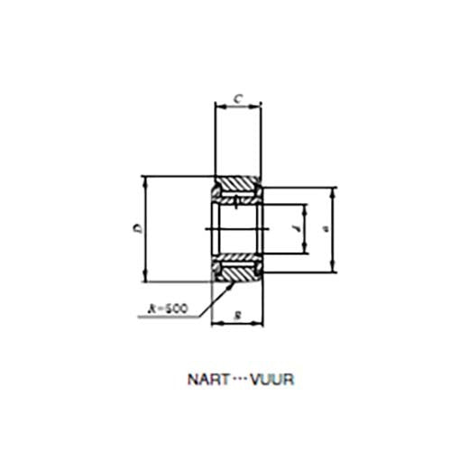 Roller Follower Non - Sep 2RS Crowned Outer Ring - NART - AIMS Industrial Supplies
