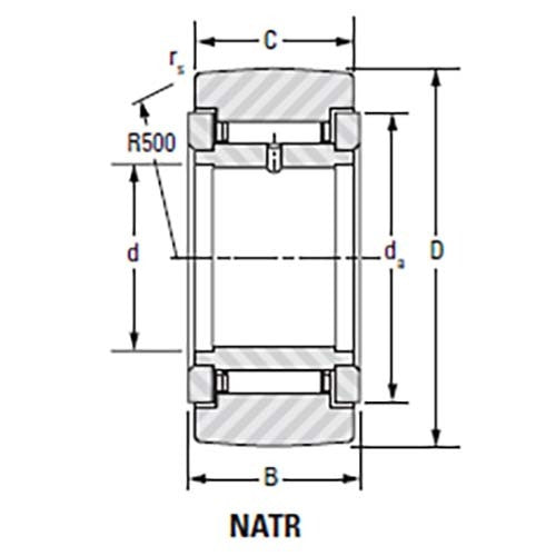Roller Follower Sep w/ Inner Ring 2RS Crowned Outer Ring2