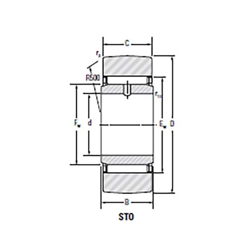 Roller Follower Separable w/ Inner Ring Crowned Outer Ring (STO)2