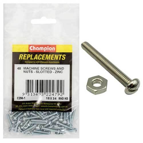Round Head Slotted Machine Screw Assortment Refill - AIMS Industrial Supplies