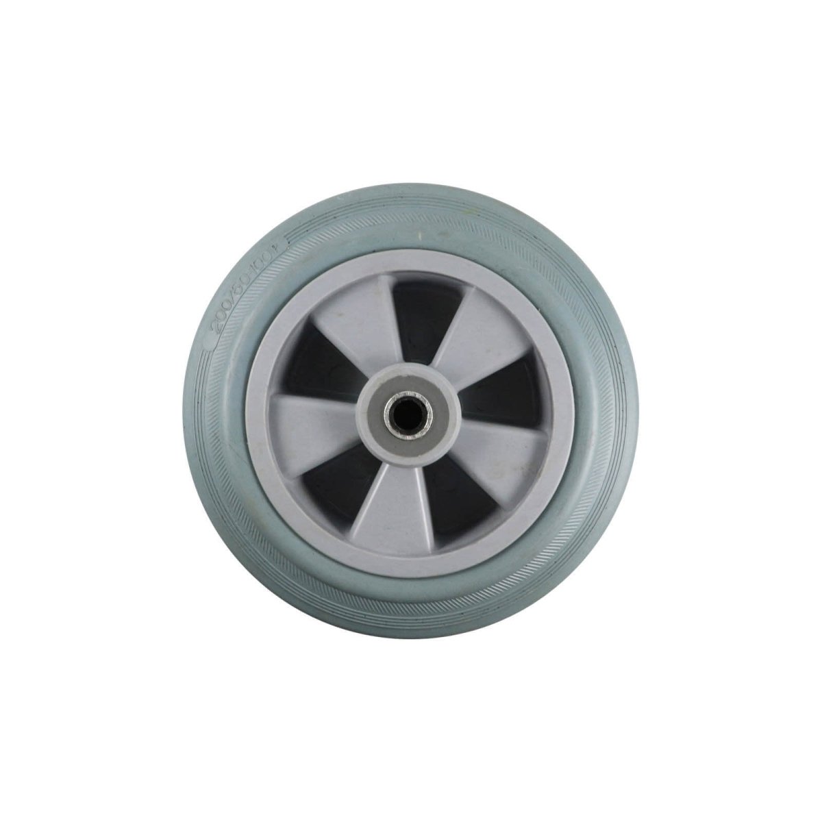 Rubber Wheel - Roller Bearing, Nylon Centre, Grey - AIMS Industrial Supplies