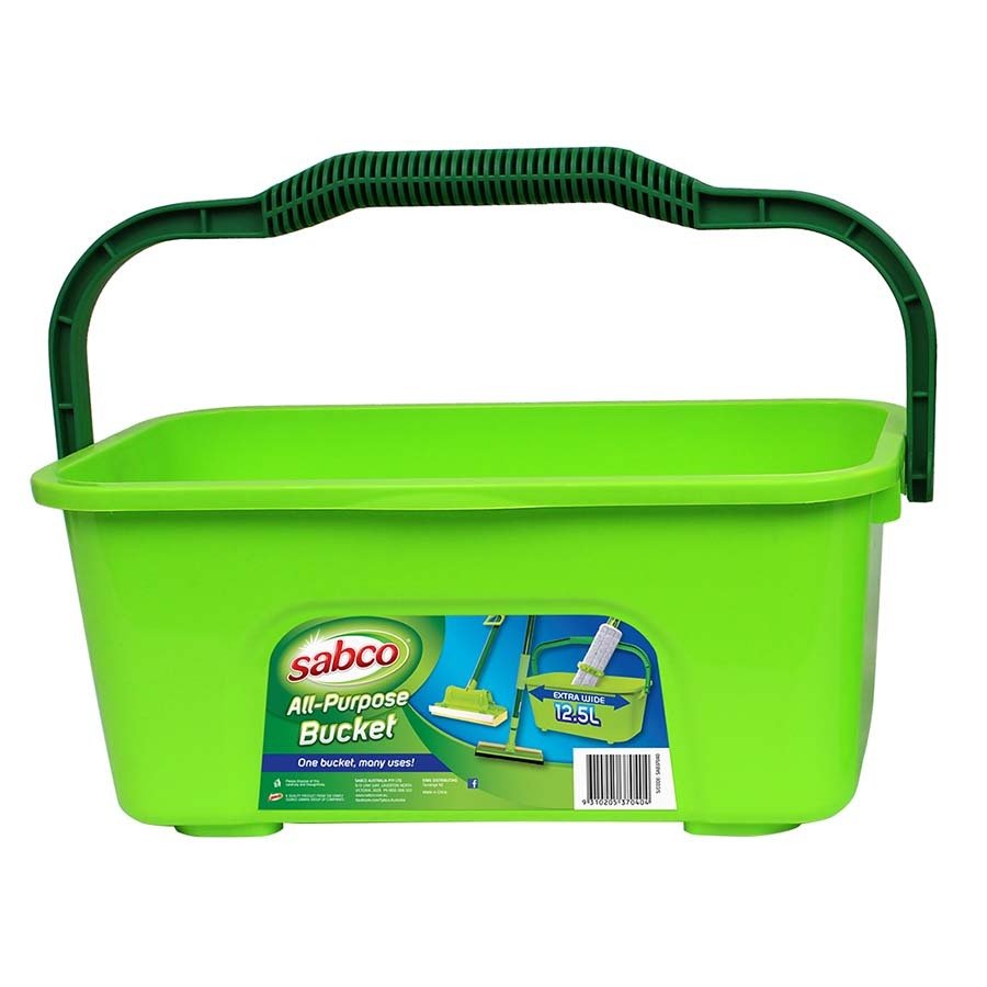 Sabco SAB37040 All Purpose Extra Wide Sponge Mop Bucket 12.5L - AIMS Industrial Supplies