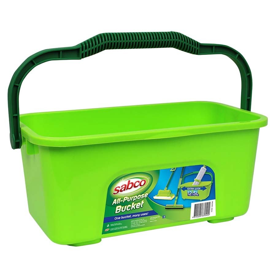 Sabco SAB37040 All Purpose Extra Wide Sponge Mop Bucket 12.5L - AIMS Industrial Supplies