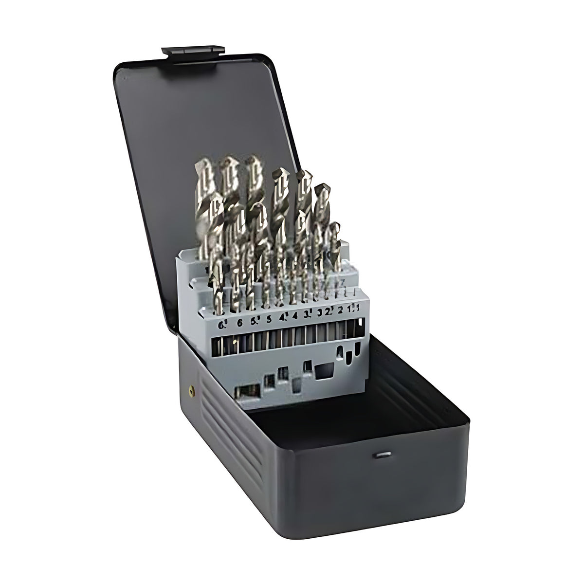 Saber 25 Pieces HSS Bright Finish Drill Set in Metal Case - 8002-M3M