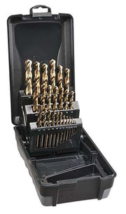 Saber 25 Pieces HSS-Co5 (Cobalt) Jobber Drill Set in ABS Plastic Case - AIMS Industrial Supplies