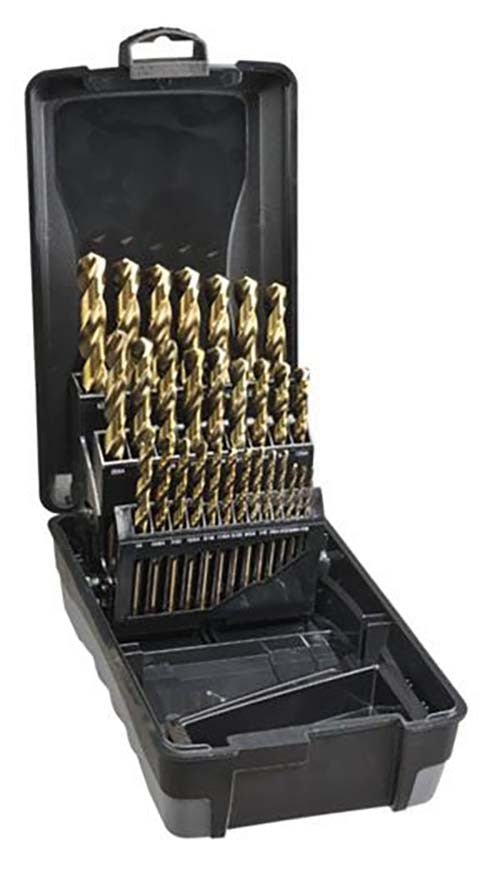 Saber 29 Pieces HSS TiN Coated M2 Fractional Jobber Drill Set - 8011-F3 - AIMS Industrial Supplies