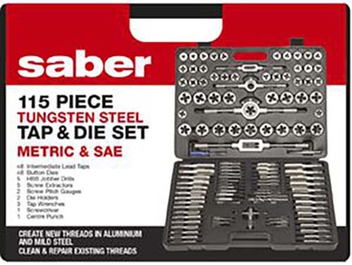 Saber 50-S1 S1 Tap and Die Set - Metric and SAE - 8050-S12