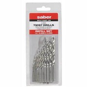 Saber 8002-M1S Bright HSS Jobber Drill Refill Set 1 - 6.5mm, 12 Pieces - AIMS Industrial Supplies
