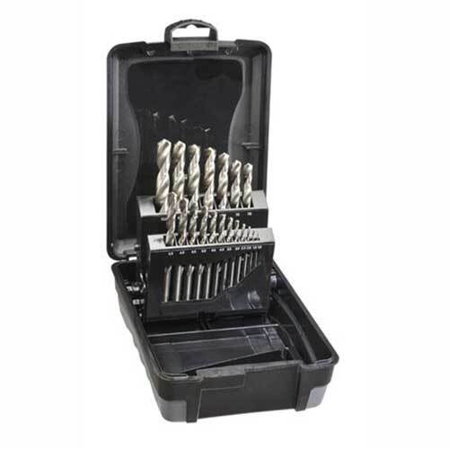 Saber 8002-M2 Bright HSS Jobber Drill Set 1 - 10mm, 19pieces - ABS - AIMS Industrial Supplies