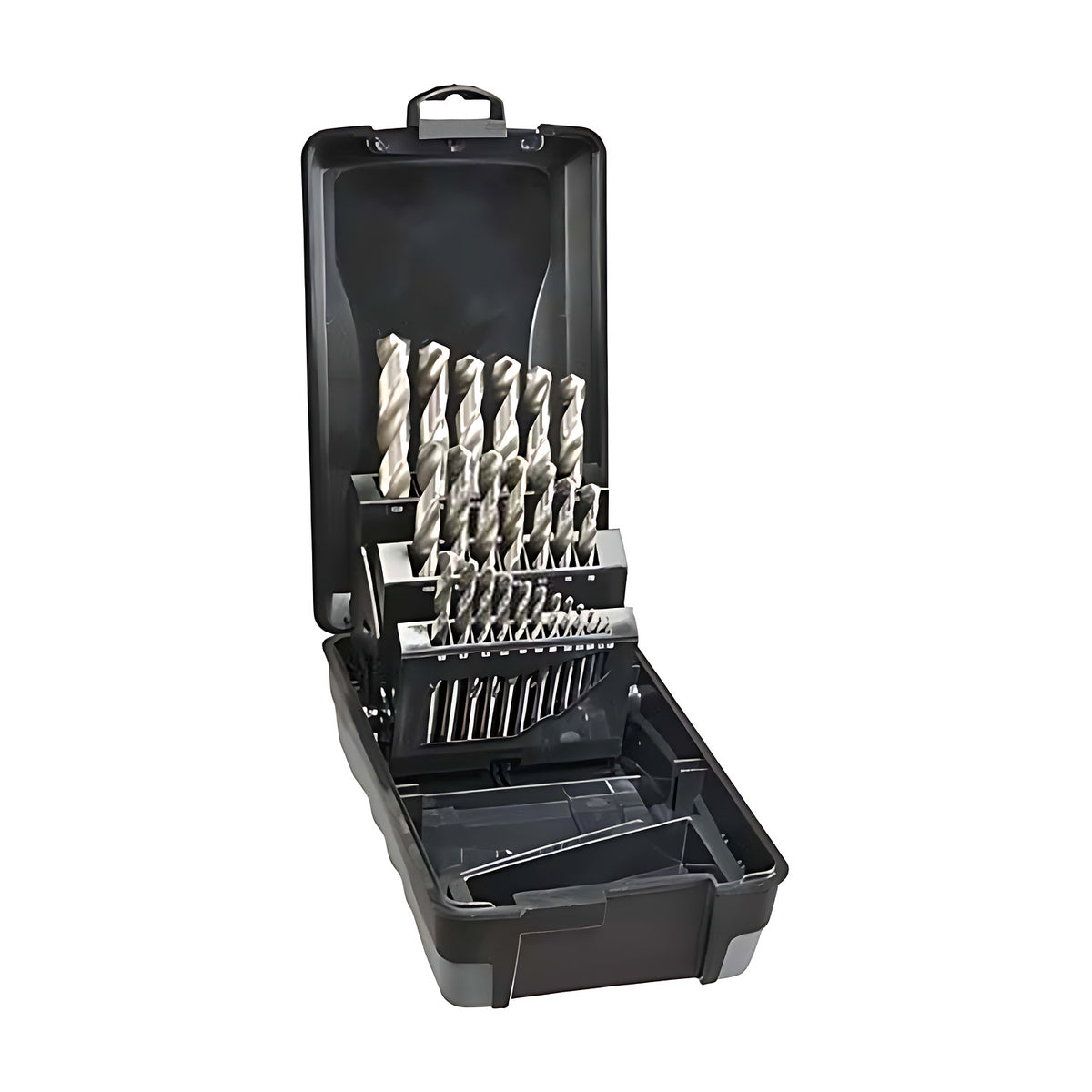 Saber 8002-M3 Bright HSS Jobber Drill Set - ABS Plastic, 25 Pieces