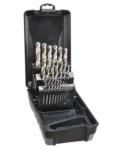 Saber 8002-M3 Bright HSS Jobber Drill Set - ABS Plastic, 25 Pieces - AIMS Industrial Supplies