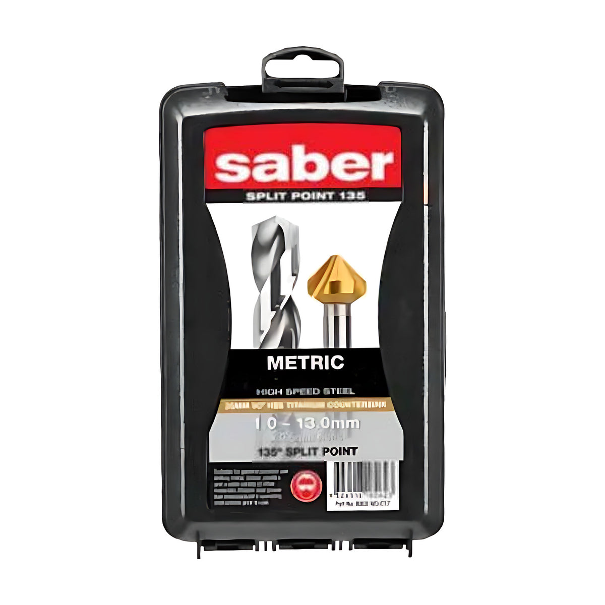 Saber 8002 - M5 - C17 19 Piece Bright HSS Jobber Drill Set Bonus 20mm Countersink