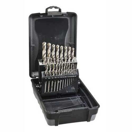 Saber 8003-F2 HSS Bright Finish Jobber Drill Set 1/16 - 3/8", 21pieces - ABS - AIMS Industrial Supplies