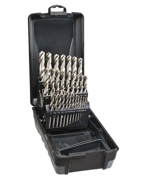 Saber 8003-F3 HSS Bright Finish Jobber Drill Set 1/16" - 1/2", 29pieces - ABS - AIMS Industrial Supplies