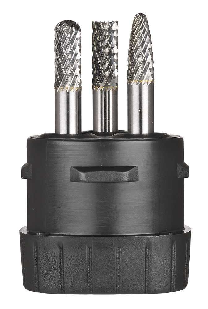 Saber 8020 - S3 1/4" Head Burr Set, 3 Pieces - AIMS Industrial Supplies