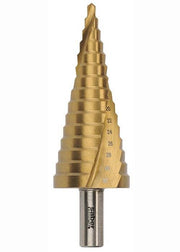Saber 8035-M3 Essential HSS Spiral Flute TiN Coated Step Drill 4-32mm - AIMS Industrial Supplies