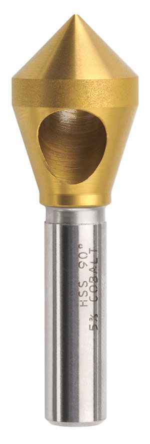 Saber Countersink Cross Hole HSS-Co5 (Cobalt) TiN Coated 90° 21mm