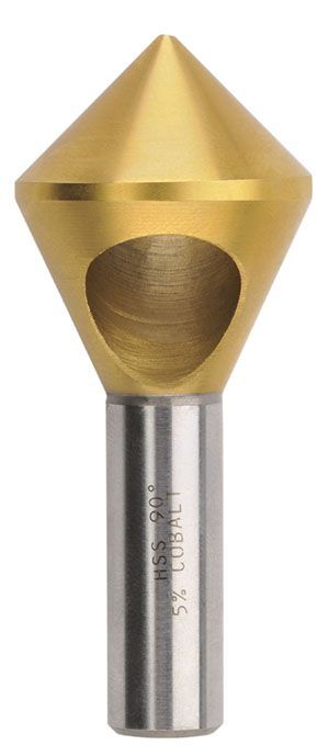 Saber Countersink Cross Hole HSS-Co5 (Cobalt) TiN Coated 90° 35mm
