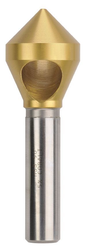 Saber Countersink Cross Hole HSS - Co5 TiN Coated 90° - AIMS Industrial Supplies