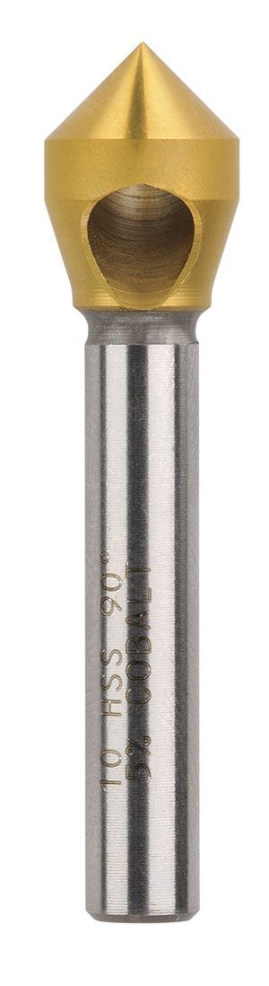 Saber Countersink Cross Hole HSS - Co5 TiN Coated 90° - AIMS Industrial Supplies