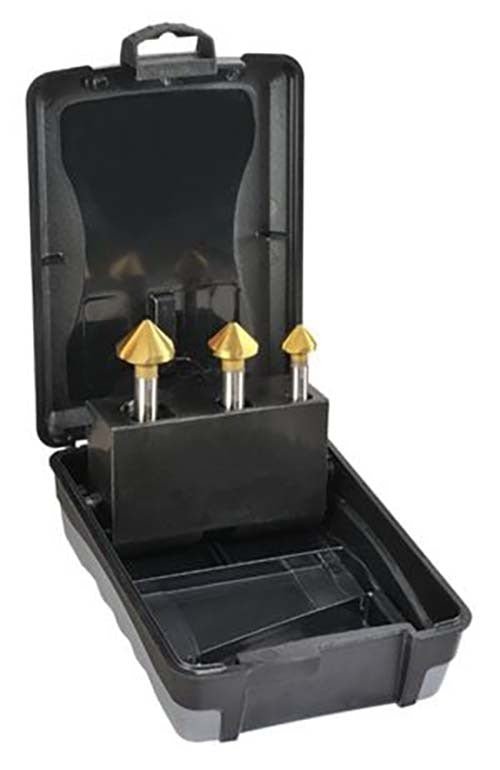 Saber HSS-Co5 TiN Coated Triple Flute Countersink Set - 8034-S1 - AIMS Industrial Supplies