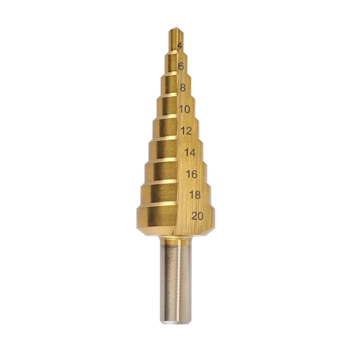 Saber HSS Straight Flute TiN Coated Step Drill - Metric