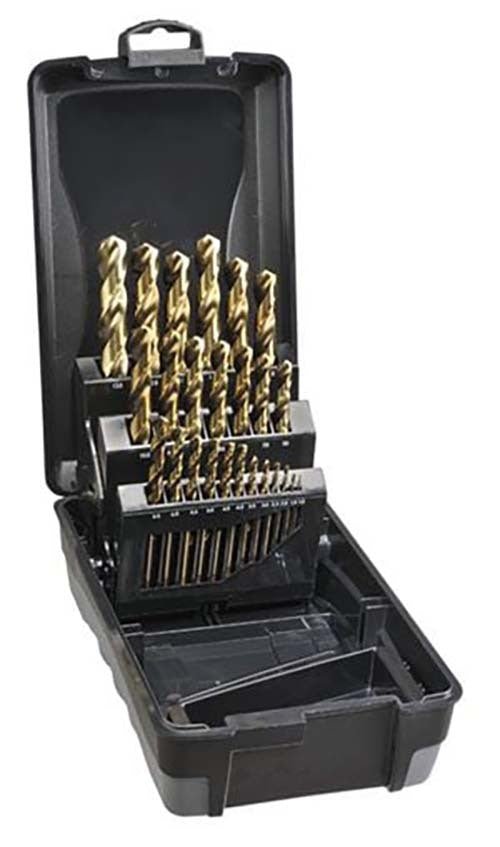 Saber Metric 25 Piece TiN Coated M2 - HSS Jobber Set - 8010-M3 - AIMS Industrial Supplies